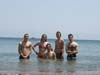 Le groupe sur la plage